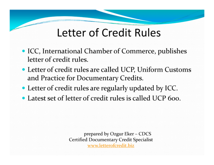 letter of credit rules