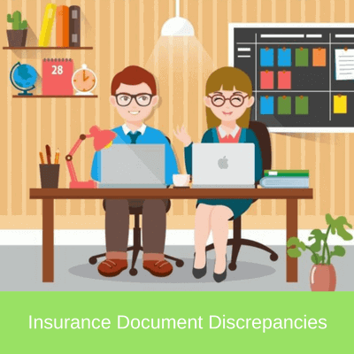 insurance document discrepancies